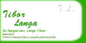 tibor langa business card